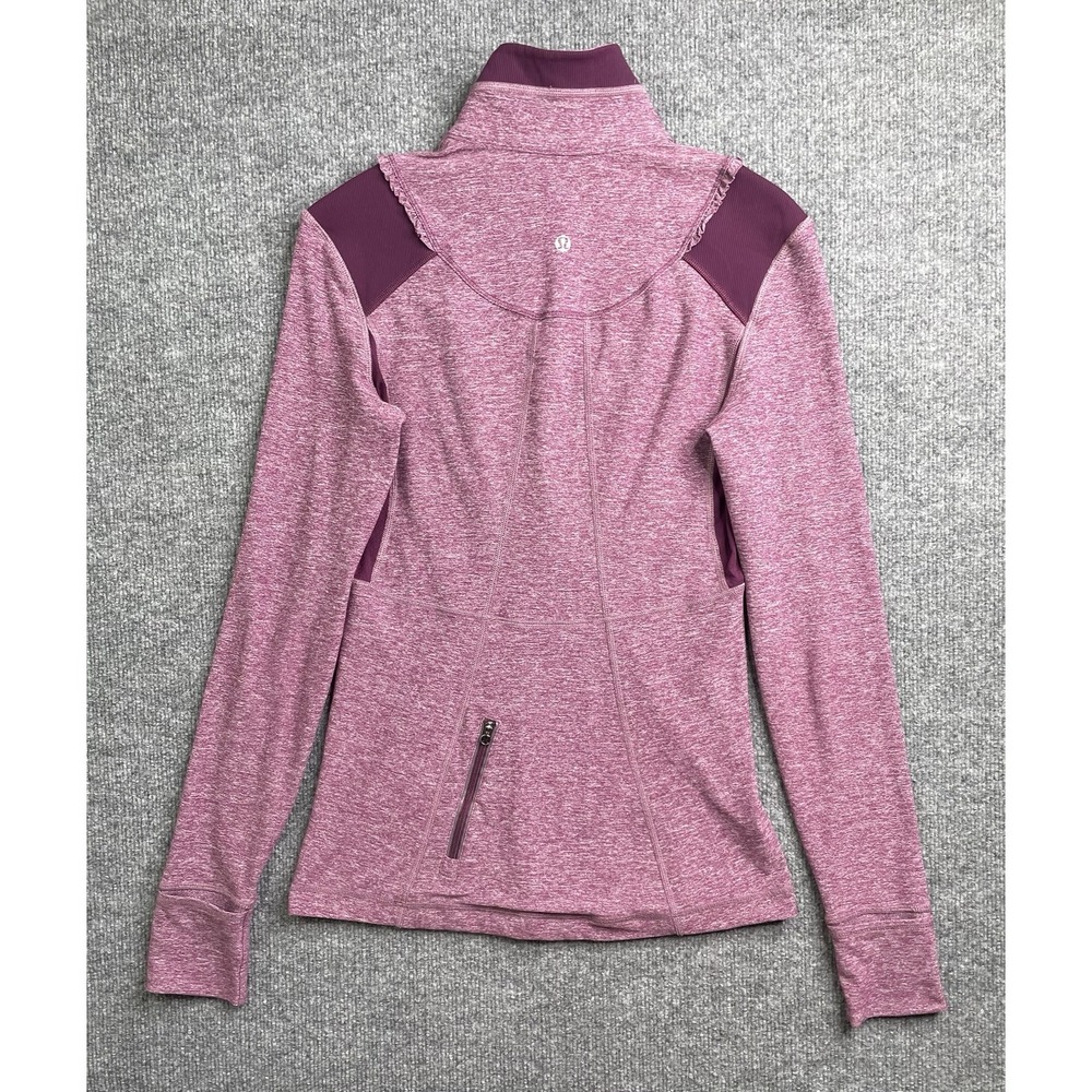 Lululemon Pullover Women's 6 Run Your Heart Out Half Zip Heathered Plum - Picture 3 of 9